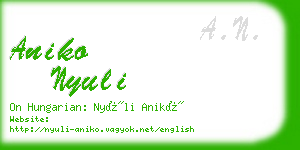 aniko nyuli business card